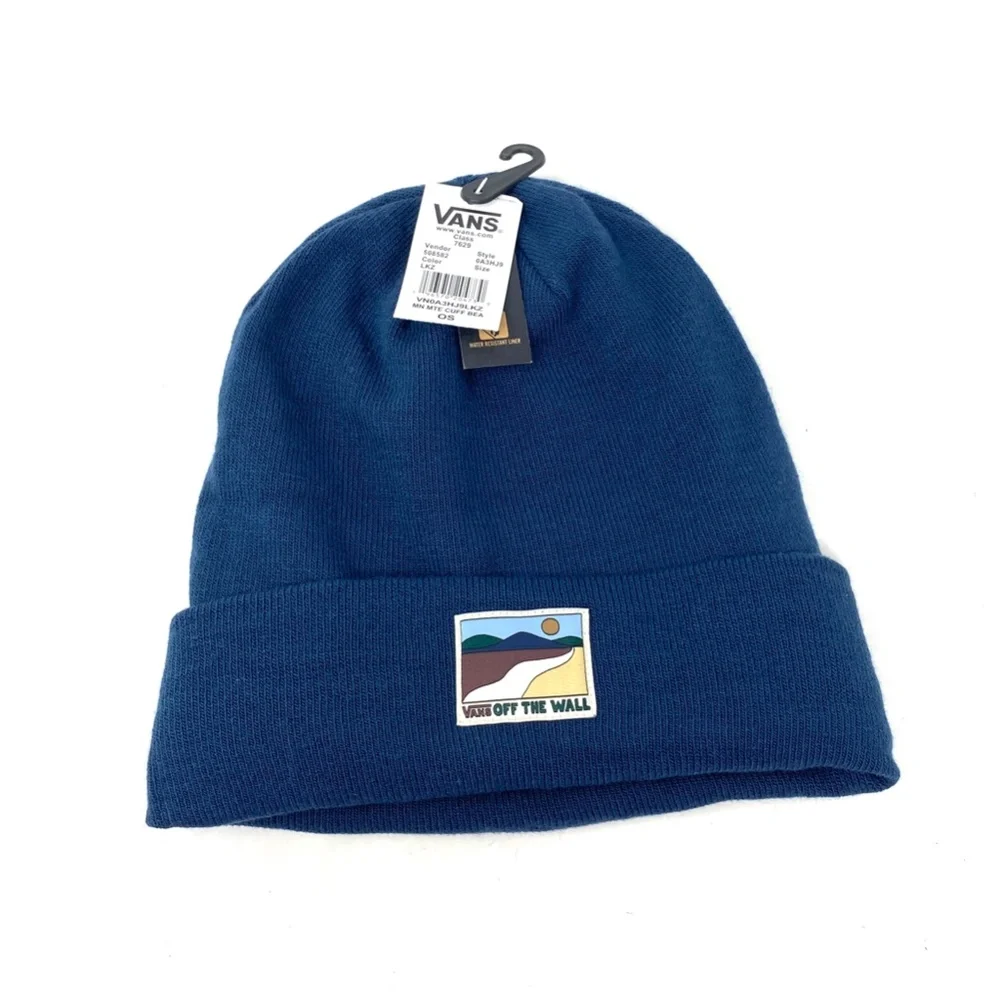 VANS MTE Cuff Beanie Men’s Blue Knit Hat One Size VN0A3HJ9LKZ - Picture 2 of 4
